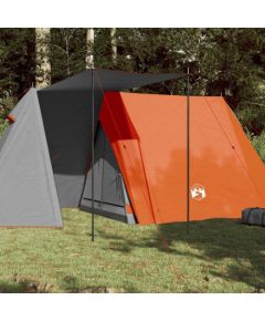 vidaXL Namiot turystyczny, 3-os., szaro-pomarańczowy, wodoszczelny Jaunumi -Dārzam