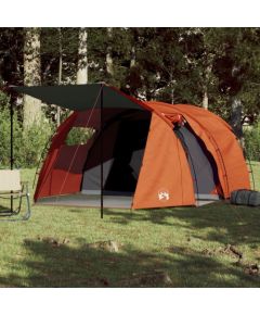 vidaXL Namiot turystyczny, 4-os., szaro-pomarańczowy, wodoszczelny Jaunumi -Dārzam