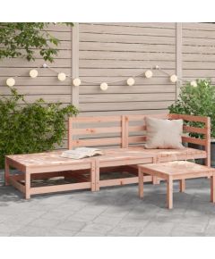 vidaXL Sofa ogrodowa z podnóżkiem, 2-osobowa, lite drewno daglezjowe Jaunumi -Dārzam