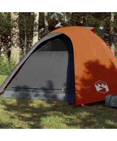 vidaXL Namiot turystyczny, 4-os., szaro-pomarańczowy, wodoszczelny Jaunumi -Dārzam