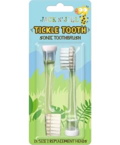 Końcówka Jack N' Jill, Wymienne główki do szczoteczki sonicznej Tickle Tooth, 2 szt Uzgaļi elektriskajām zobu birstēm