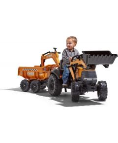Falk FALK Traktor Case IH Backhoe Pomarańczowy z Przyczepką Ruchoma Łyżka od 3 Lat Jaunumi, Bērnu preces