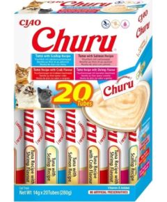 INABA Churu mix smaków z tuńczykiem i owocami morza dla kota 20x14g Сухой корм для кошек