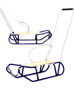 Enero TOMEK METĀLA RAGAVAS AR ATGRIEZTIŅU UN ZILU STŪMĒJU Санки