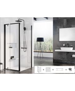 Ravak SET19 Dušas komplekts 5 vienā PDOP1 + PPS 90x90 melns Dušas kabīnes