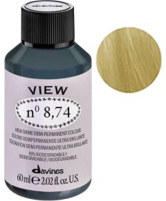 Davines, View, Demi-Permanent Hair Dye, 8.74 Gloss, 60 ml Уход за волосами