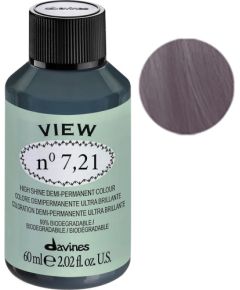 Davines, View, Demi-Permanent Hair Dye, 7.21 Gloss, 60 ml Уход за волосами