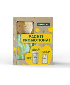 Set Klorane: Baby, Protective, Body Powder, 75 g + Baby, Vegan, Soothes, Soap Bar, For Hair & Body, 100 g + Bunny, Collectible Plush Toy Dāvanu komplekti