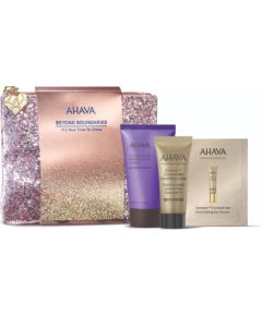 It's Your Time to Shine Set Ahava: Osmoter Concetrate, Smoothing, Lotion, For Face, 15 ml + Osmoter Concetrate, Illuminating, Eye Serum, 2 ml *Sample + Deadsea Water Mineral, Hydration, Hand Cream, Floral, 40 ml + Ahava, GWP Textile Pouch Dāvanu komplekti