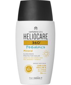 Cantabria Labs, Heliocare 360º Pediatrics, Mineral, High UV protection, Sunscreen Cream, Body, Mineral, 50 ml Косметика для тела