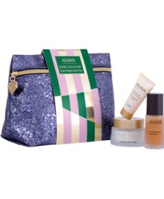Day & Night Glow Trio Set Ahava: Extreme , Day, Cream, For Face, 50 ml + Time To Revitalize Extreme, Anti-Aging, Night, Local Treatment Serum, For Face, 30 ml + Refresing, Eliminates Impurities, Cleansing Gel, For Face, 15 ml + Ahava, GWP Textile Pouch Dāvanu komplekti