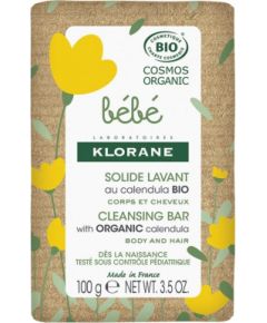 Klorane, Baby, Vegan, Soothes, Soap Bar, For Hair & Body, 100 g Жидкое мыло