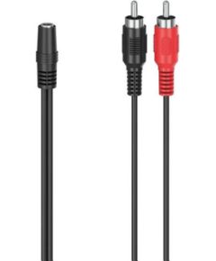 Hama  3,5 mm - RCA, black - Adapter Проводa
