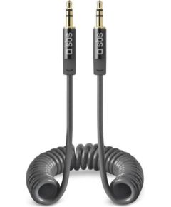 SBS, 3.5mm - 3.5mm, coiled, dark gray - Cable Проводa