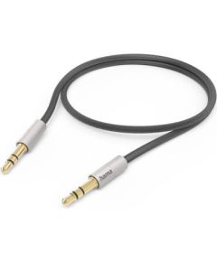 Hama AluLine, 3.5mm - 3.5mm, 0,5 m, silver/black - Cable Проводa