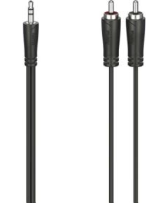 Hama Audio Cable, 3.5 mm - 2 RCA, 1,5 m, black - Cable Dažādi vadi