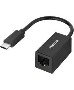 Hama Network Adapter, USB-C -> LAN, black - Adapter Adapteri