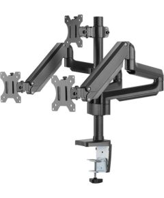 Deltaco Triple Gas Spring, 17''-27'', 7 kg, 3 monitors, black - Monitor Desk Mount Крепления для телевизоров