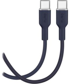 Puro Soft, USB-C / USB-C, 1,5 m, crown blue - Cable Data USB kabeļi