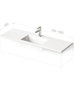 PAA Mini Loto 500-1200 Akmens Masas Vannas Istabas Izlietne Balta Крупная бытовая техника