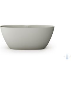 PAA Perla 145 Brīvi Stāvoša Akmens Masas Vanna Matēti Gaiši Pelēks Jaunumi Sadz. tehnika