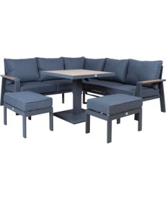 Dārza mēbeļu komplekts PARKER 4-daļīgs, pelēks Jaunumi -Dārzam