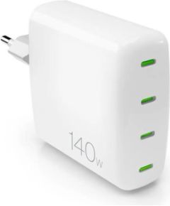 Puro MiniPro Gan Wall Charger, 140 W, white - Charger Telefonu lādētāji 220v