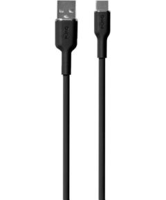 Puro Soft, USB-A / USB-C, 1.5 m, black - Cable Data USB kabeļi