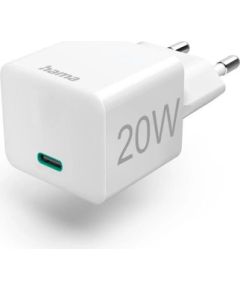 Hama Fast Charger, USB-C, 20 W, white - Power Adapter Telefonu lādētāji 220v