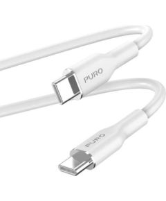Puro Soft, USB-C / USB-C, 1,5 m, white - Cable Data USB kabeļi