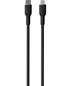 Puro SOFT, USB-C, Lightning, 1,5 m, black - Cable Data USB kabeļi