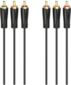 Hama Audio/Video Cable, 3 RCA - 3 RCA, gold-plated, 1.5 m, black - Cable HDMI vadi