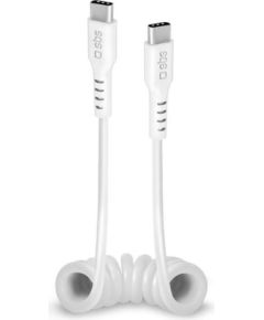 SBS Charging Data Cable, USB-C - USB-C, white - Cable Дата USB-кабели