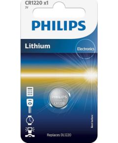 Philips Lithium, CR1220, 3V - Battery Батарейки, аккумуляторы