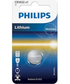 Philips Lithium, CR1632, 3V - Battery Батарейки, аккумуляторы