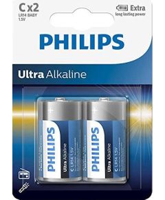Philips Ultra Alkaline, LR14E, C2, 2 pcs - Battery Батарейки, аккумуляторы