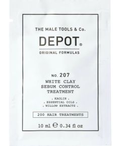 Depot, 200 Hair Treatments No. 207, Kaolin, Scalp Treatment Cream Mask, For Regulation Of Excessive Sebum, 10 ml Matu kopšana