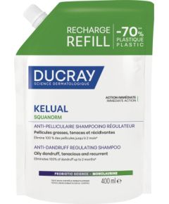 Ducray, Kelual Squanorm, Hair Treatment Shampoo, Anti-Dandruff, For Scalp With Oily Dandruf, Refill, 400 ml Šampūni