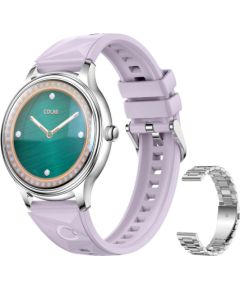 Smart Watch COLMI L28 (Silver-purple + silver steel strap) Smart-Watch Pulksteņi
