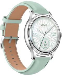 Smart Watch COLMI L28 (Silver-Green + green leather strap) Smart-Watch Pulksteņi
