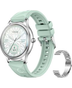 Smart Watch COLMI L28 (Silver-Green + silver steel strap) Smart-Watch Pulksteņi