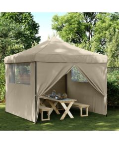 vidaXL Namiot imprezowy typu pop-up z 4 ściankami, kolor taupe Jaunumi -Dārzam