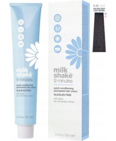 Milk Shake, 9 Minutes, Permanent Hair Dye, 5.165AR Ash Red Intense Light Brown, 100 ml Matu kopšana