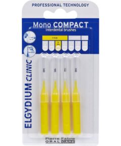 Elgydium, Interdental Brush, Yellow, 4 pcs Zobu pastas un mutes dobuma skalojamie līdzekļi