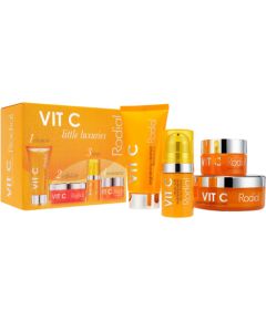 Set Rodial: Vit C, Brightening, Serum, For Face, 5 ml + Vit C, Brightening, Cleansing Pads, 20 pcs + Vit C, Brightening, Souffle, For Face, 10 ml + Vit C, Brightening, Cleansing Gel, For Face, 20 ml Dāvanu komplekti