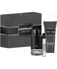 Set Montblanc: Explorer, Eau De Parfum, For Men, 100 ml + Explorer, Eau De Parfum, For Men, 15 ml + Explorer, Shower Gel, For All Skin Types, 100 ml Dāvanu komplekti