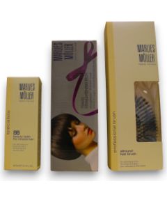 Set Marlies Moller: Specialists, Keratin, Hair Oil Conditioner, Sleek & Shine, 100 ml + Marlies Moller, Paddle, Hair Brush + Specialists, Keratin, Hair Shampoo, Sleek & Shine, 200 ml Matu kopšana
