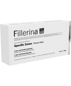Set Labo: Fillerina 932 Specific Zones Grade 3 Plus, Hyaluronic Acid, Volumizing, Local Treatment Cream, For Lips, 7 ml + Fillerina 932 Specific Zones Grade 3 Plus, Anti-Wrinkle, Day & Night, Local Treatment Cream, For Eyes & Eyelids, 15 ml Dāvanu komplekti