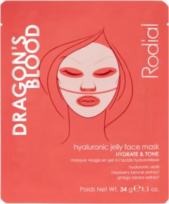 Rodial, Dragon's Blood, Hydrogel, Hydrating, Sheet Mask, For Face, 34 g Уход за лицом