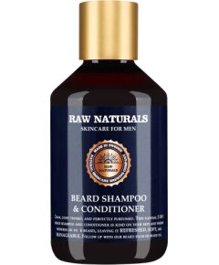 Raw Naturals, Beard Shampoo & Conditioner, 100% vegan, Beard Shampoo, Softness, 250 ml Bārdas kopšana